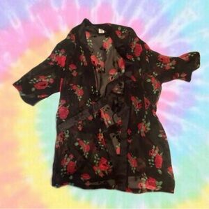 Secret Treasures Sheer Rose Robe